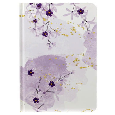 BV474-1 A5 White Notebook Purple Flower 145x205 198 p